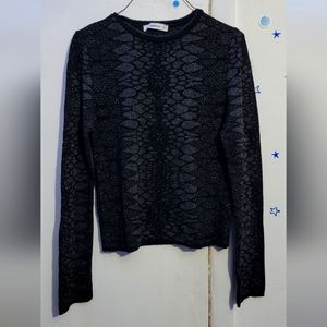 ZARA knit top Black Size Large